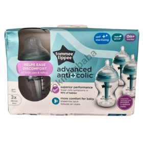 Tommee Tippee anti-colic cumisüveg szett, 3 db