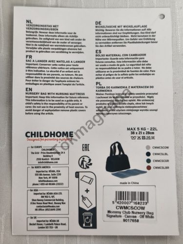 Childhome pamut pelenkázótáska, 22L