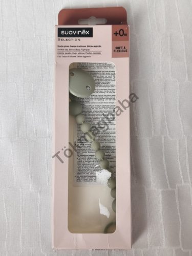 Suavinex szilikon cumilánc, 0m+, zöld
