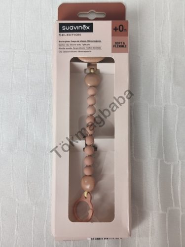 Suavinex szilikon cumilánc, 0m+, nude